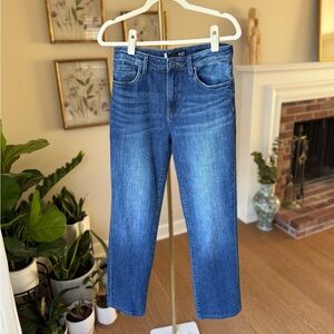 KUT from the Kloth Christine Straight Leg Jeans Mid Rise Stretch Denim Size 4